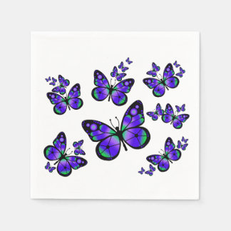 Purple Butterfly Paper Napkins