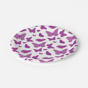 Purple Butterfly Party Paper Plates