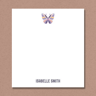 Purple Butterfly Personalized Notepad
