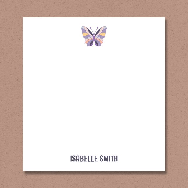 Purple Butterfly Personalized Notepad (Creator Uploaded)