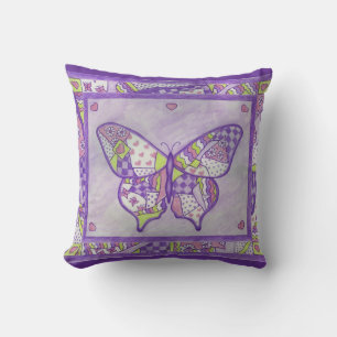 Purple Butterfly Pillow