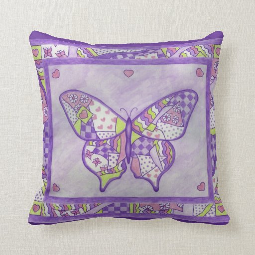 Purple Butterfly Pillow | Zazzle