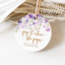 Purple butterfly Pop it when she pops baby shower Favor Tags