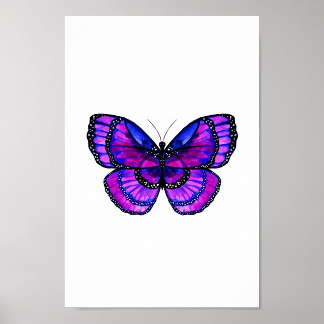 Purple Butterfly Poster (Front)