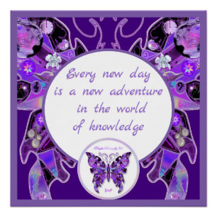 purple butterfly poster