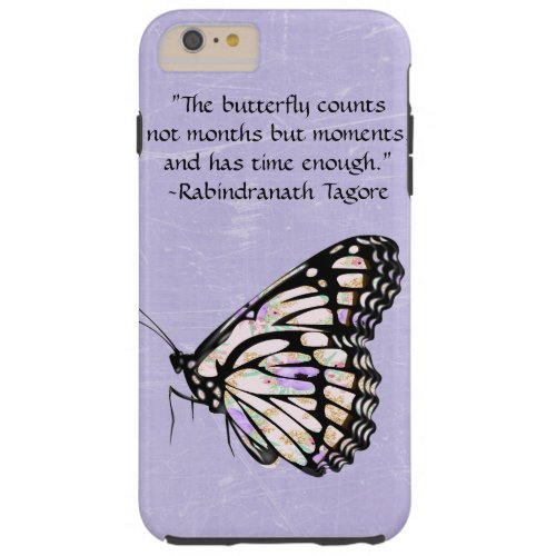 Purple Butterfly Quote Cell Phone Case