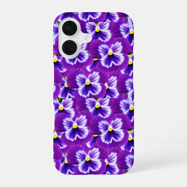 Purple Butterfly Shaped Pansies, iPhone Case (Back)