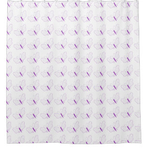 purple butterfly shower curtain