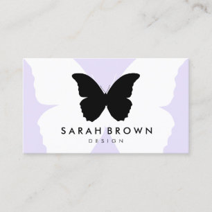 Purple Butterfly Silhouette Simply Business Card