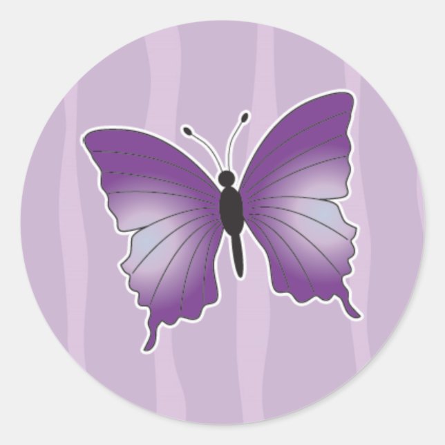 Purple Butterfly sticker (Front)