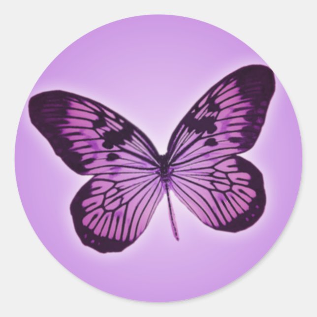 Purple Butterfly Sticker (Front)