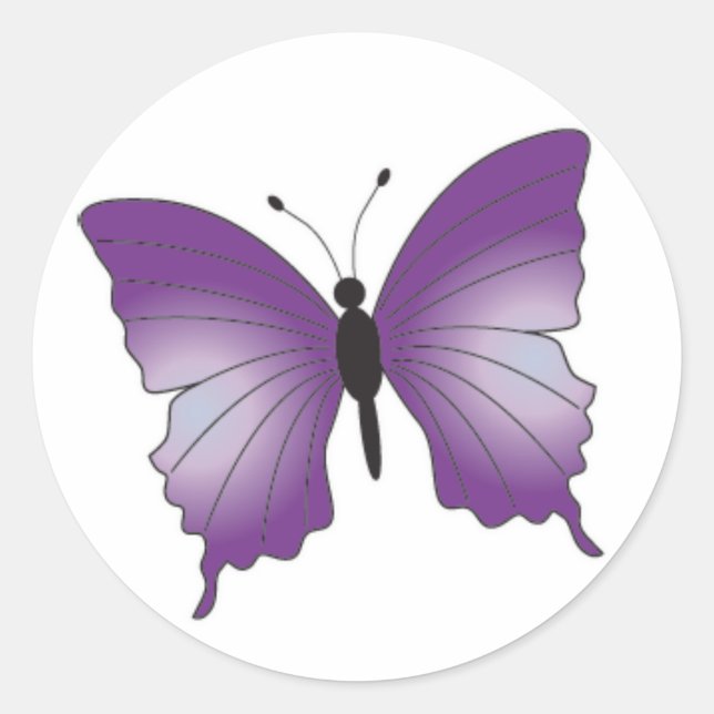 Purple Butterfly Sticker (Front)