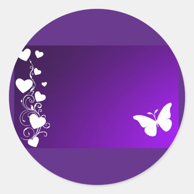 Purple Butterfly Sticker (Front)