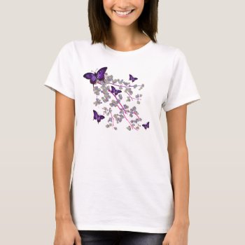Purple Butterfly T-shirt by calroofer at Zazzle