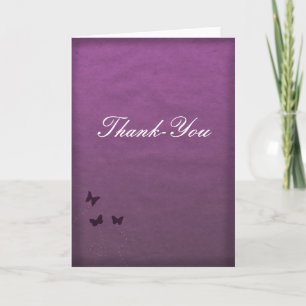 Purple Butterfly Thank-You Card