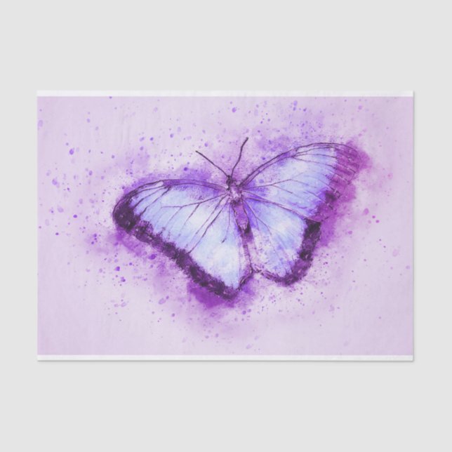 purple butterfly tissue paper (Front)