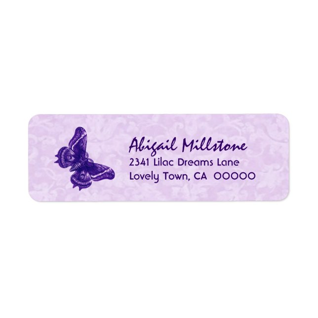 Purple Butterfly V004 Label (Front)