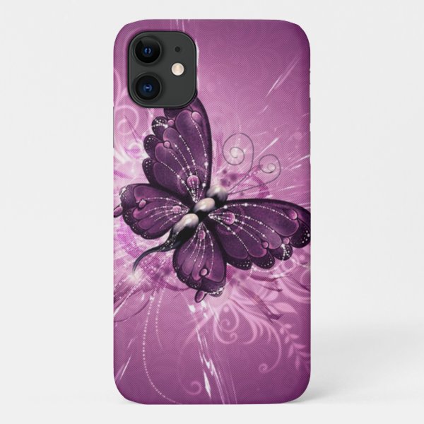 purple butterfly vector art Case-Mate iPhone case