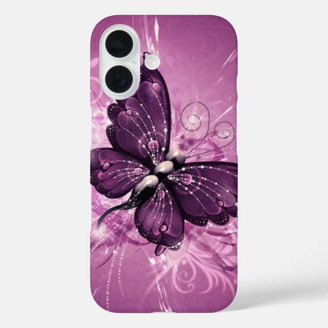 purple butterfly vector art Case-Mate iPhone case (Back)