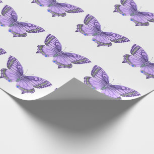 Purple Butterfly Wrapping Paper