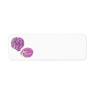 purple cabbage graphic label