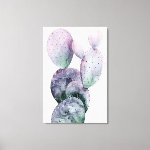 Purple Cactus Canvas Print
