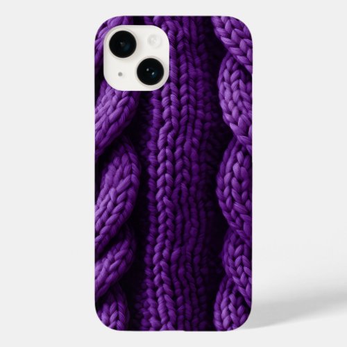 Purple cactus knitted seamless pattern  Case_Mate iPhone 14 case