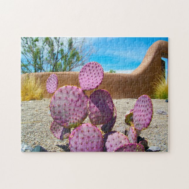 Purple Cactus New Mexico. Jigsaw Puzzle (Horizontal)