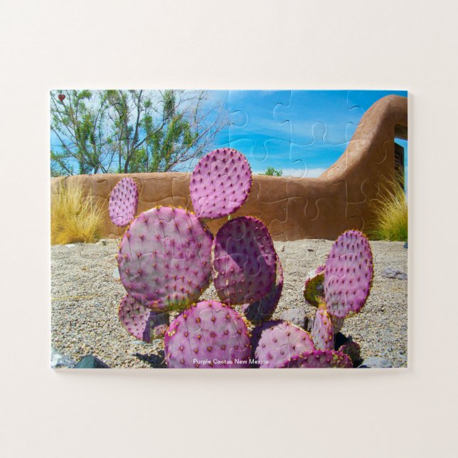 Purple Cactus New Mexico Jigsaw Puzzle (Horizontal)
