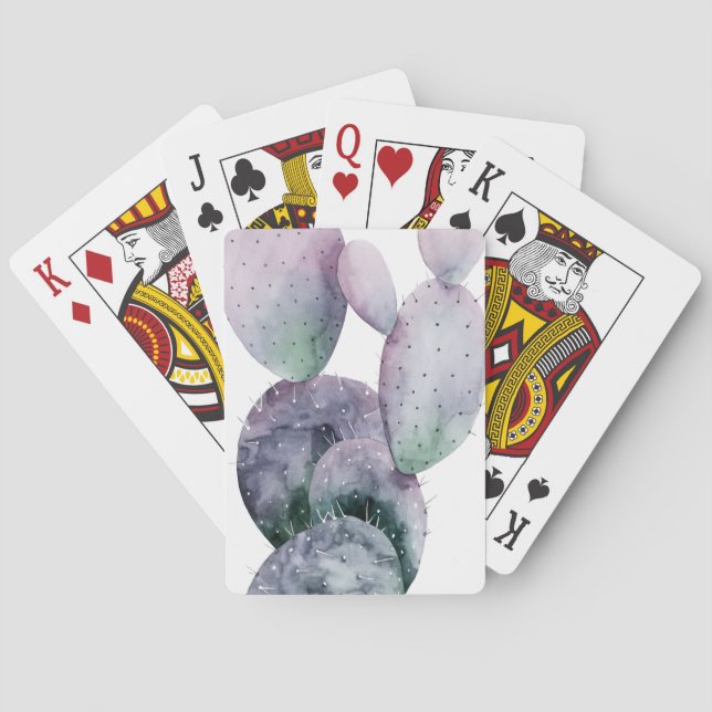 Purple Cactus Poker Cards (Back)