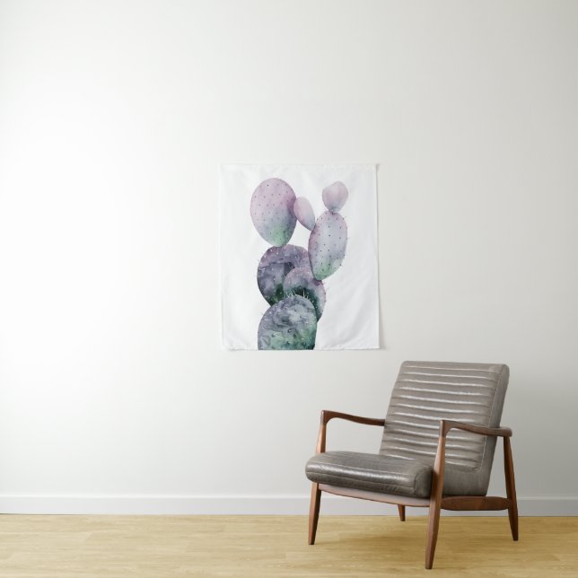 Purple Cactus Tapestry (In Situ)