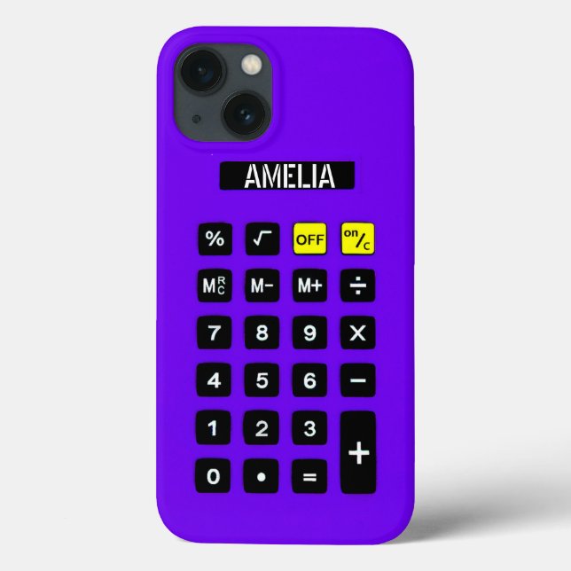 Purple Calculator with Keypad     Case-Mate iPhone Case (Back)