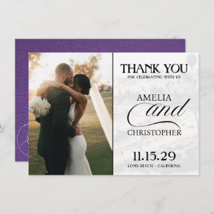 Purple California Passport Thank You Card