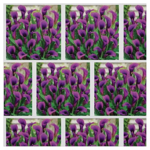 Purple Calla lilies Fabric