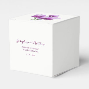 Purple Calla Lily Floral Wedding Favor Boxes