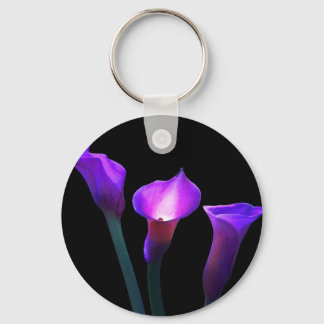 purple calla lily keychain