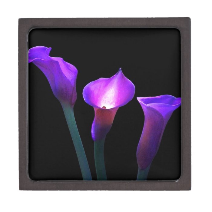 purple calla lily premium trinket boxes