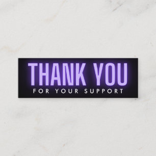 Purple Calligraphy Neon Thank You Media Insert