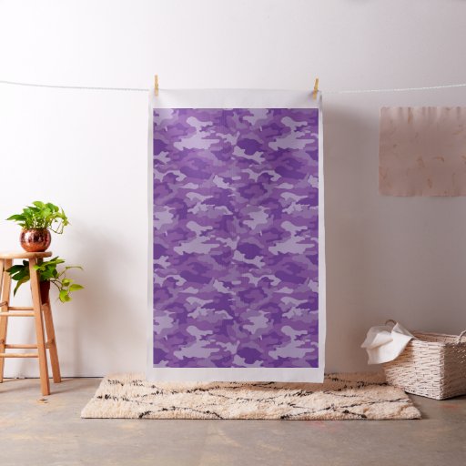 Purple Camo Camouflage Military Army Pattern Fabric