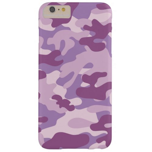 Purple Camo Design Barely There iPhone 6 Plus Case
