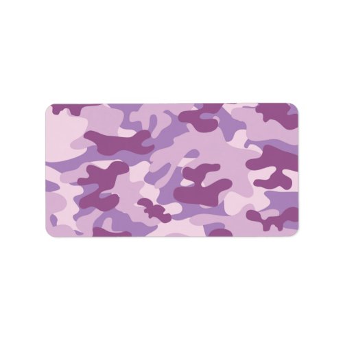 Purple Camo Design Label