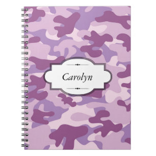Purple Camo Design Personalized Notebook