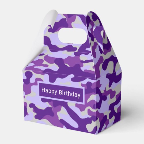 Purple Camo  Favor Boxes