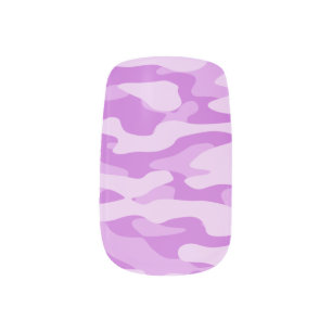 Purple Camo Minx Nail Art