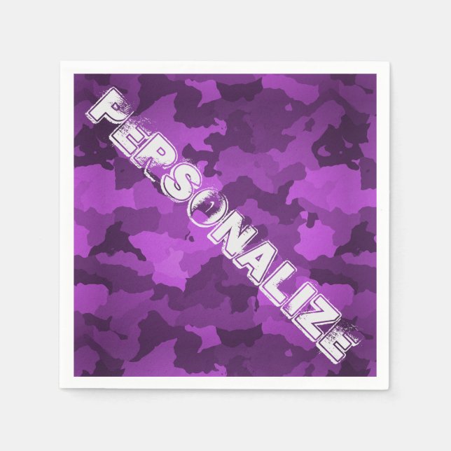 Purple Camo Napkins (Front)
