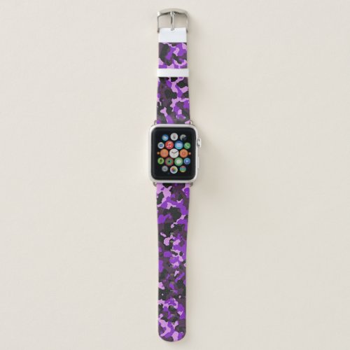 Purple camo pattern apple watch band
