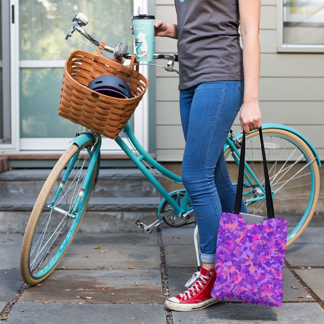purple camo pattern tote bag (Creator Uploaded)