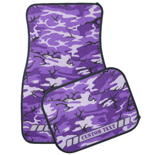 Purple Camo w/ Custom Text Car Mat