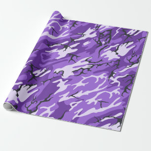 Purple Camo Wrapping Paper