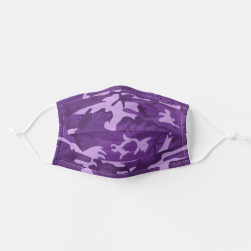 Purple Camouflage Adult Cloth Face Mask